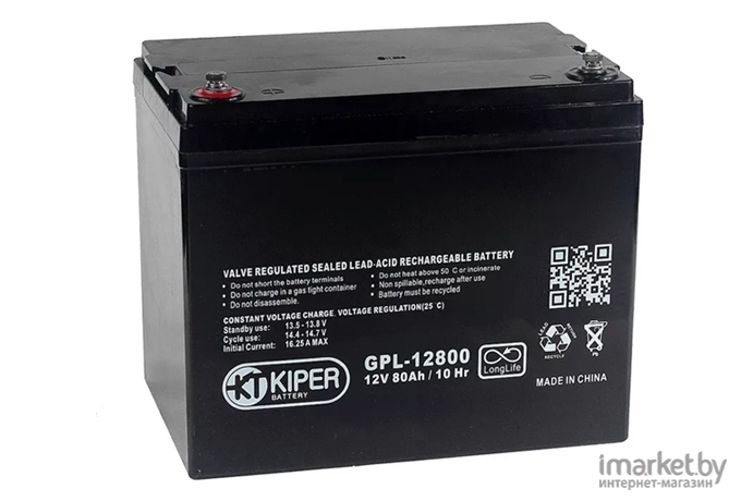 Аккумулятор для ИБП Kiper GPL-12800 12V/80Ah