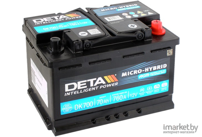 Аккумулятор DETA Micro-Hybrid AGM DK700 70 А/ч