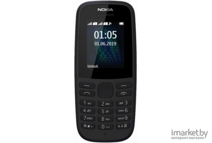 Мобильный телефон Nokia 105 SS TA-1203 Black [16KIGB01A13]