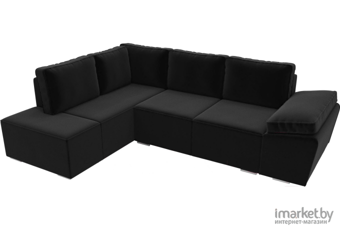 Комплект мягкой мебели Лига Диванов Хавьер левый 101258 микровельвет черный