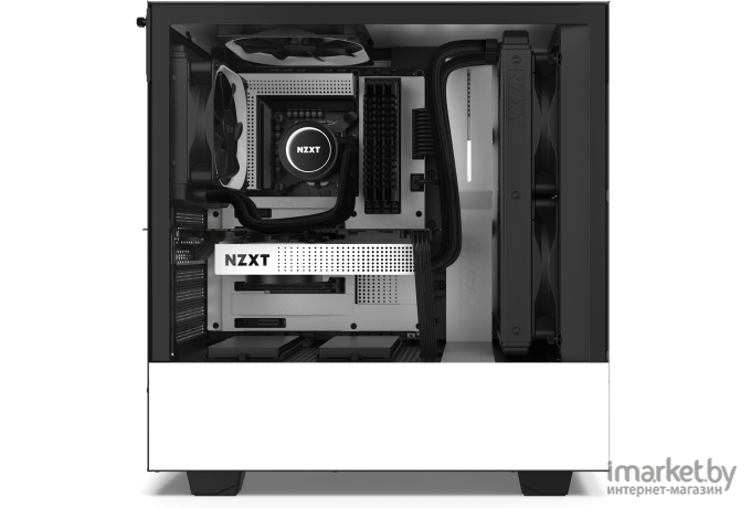 Корпус для компьютера NZXT H510i Black/White [CA-H510I-W1]