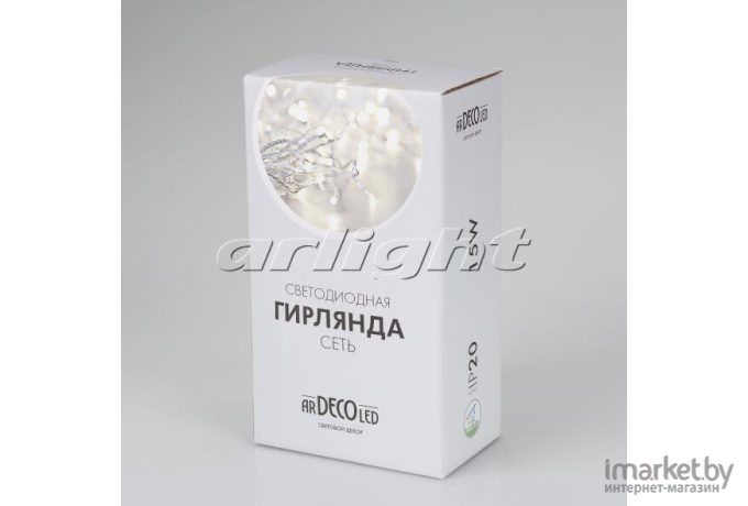 Светодиодная гирлянда ARdecoled ARD-NETLIGHT-HOME-1800x1500-CLEAR-180LED Warm [024677]