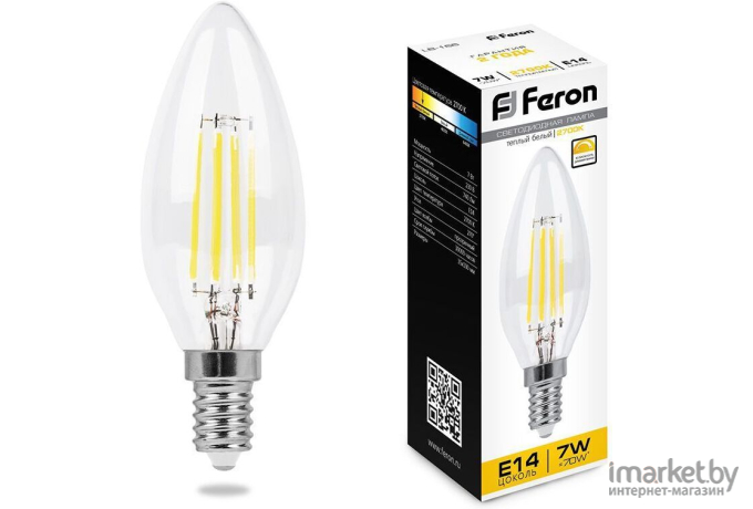 Светодиодная лампа Feron 7W 230V E14 2700K LB-166 [25870]