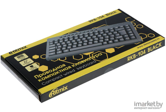 Клавиатура Ritmix Клавиатура Ritmix RKB-104 Black Чёрный