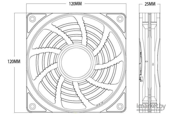 Набор вентиляторов DeepCool RF 120 (DP-FRGB-RF120-3C)