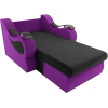 Кресло-кровать Лига Диванов Меркурий 60 микровельвет черный/фиолетовый (100677)