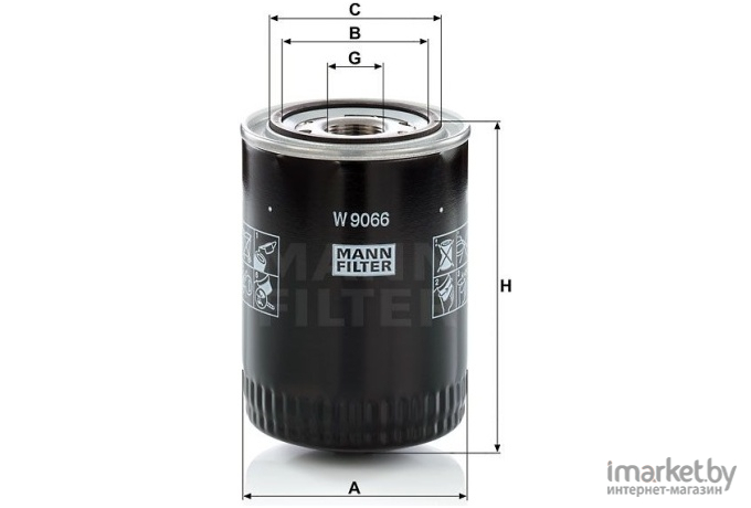 Фильтр масляной Mann-Filter W9066