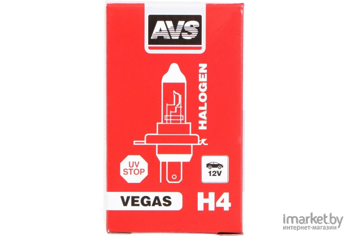 Автомобильная лампа AVS Vegas H4 12V 60/55W 1 штукa [A78141S]