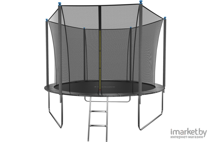 Батут GetActive Jump 10 ft-312 см с лестницей и внутренней сеткой черный