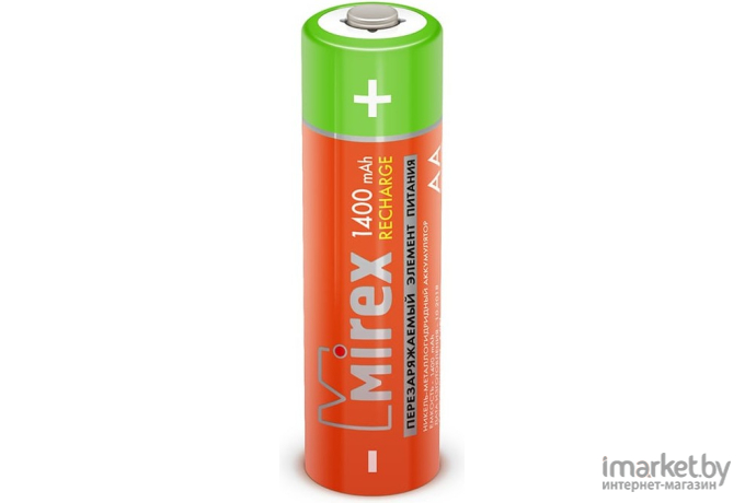 Батарейка, аккумулятор, зарядное Mirex Ni-MH HR6 AA 1400mAh блистер 2шт