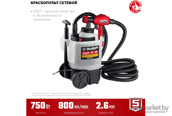 Электрический краскопульт Зубр КПЭ-750