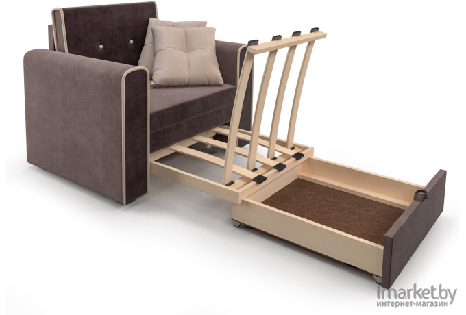 Кресло-кровать Mebel-Ars Санта кордрой коричневый