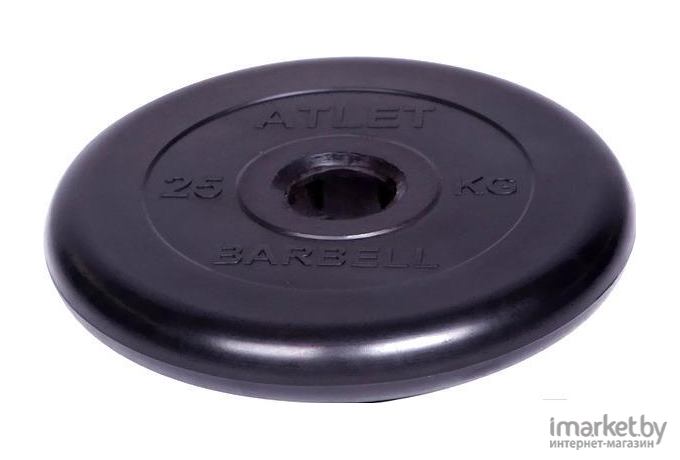Диск для штанги MB Barbell Atlet d51мм 25 кг черный
