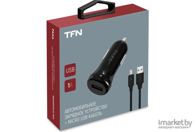 Зарядное устройство TFN 1А+microUSB Black [TFN-CC1U1AMICBK]