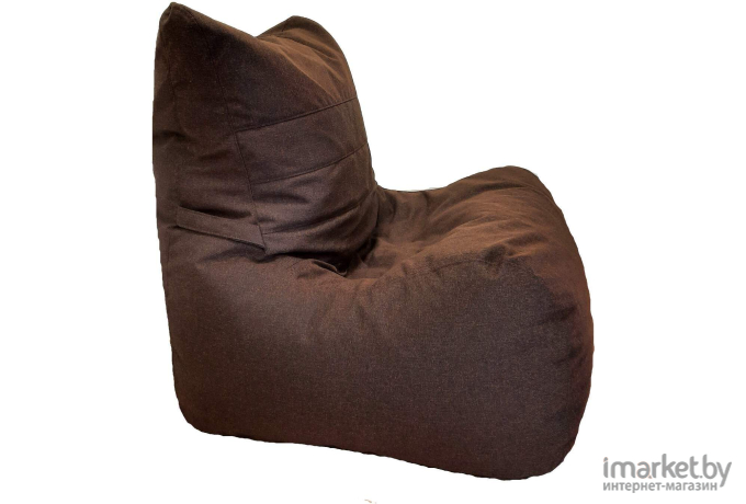Бескаркасное кресло Loftyhome Чилаут XL рогожка коричневый