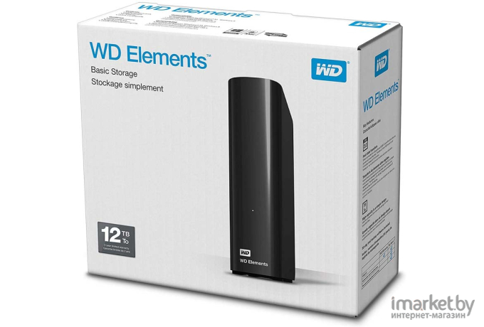 Внешний жесткий диск WD Elements Desktop 12ТБ [WDBWLG0120HBK-EESN]