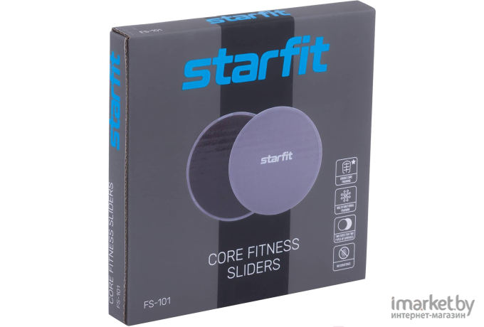 Диски для фитнеса Starfit FS-101 серый/черный