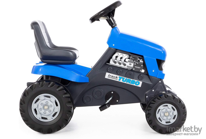 Каталка Полесье Трактор с педалями Turbo синий [84620]