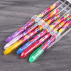Ручка гелевая Darvish набор 6цв с блестками в пластиковом пенале + европодвес [DV-3608-6]