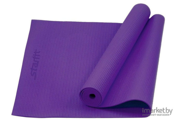 Коврик для йоги и фитнеса Starfit FM-103 PVC HD 173x61x0,6 см фиолетовый