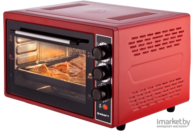 Мини-печь Kraft KF-MO4506R красный