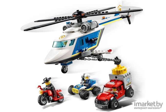 Конструктор LEGO City Погоня на полицейском вертолёте (60243)