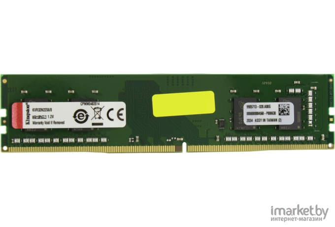 Оперативная память Kingston DIMM 8GB 3200MHz DDR4 Non-ECC [KVR32N22S6/8]