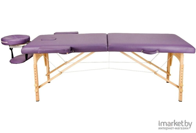 Стол массажный Atlas Sport складной 2-с 60 см деревянный + сумка фиолетовый