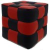 Пуф Brioli Рубик L22-L19 черный/красный