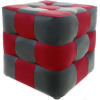 Пуф Brioli Рубик L20-L19 серый/красный