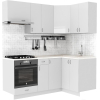 Готовая кухня Сивирин-Компани Клео глоcс 1.2x1.9 правая белый глянец/белый глянец