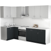 Готовая кухня Сивирин-Компани Клео лайт 1.2x2.3 левая антрацит/стальной серый