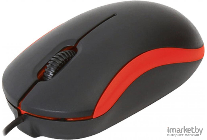 Мышь Omega OM-07 3D черный/красный [OM07VR]
