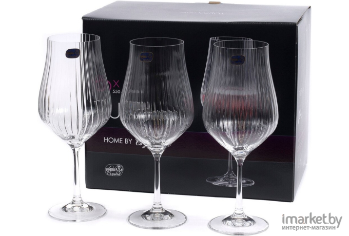 Набор бокалов для вина Bohemia Tulipa Optic 40894/36/550