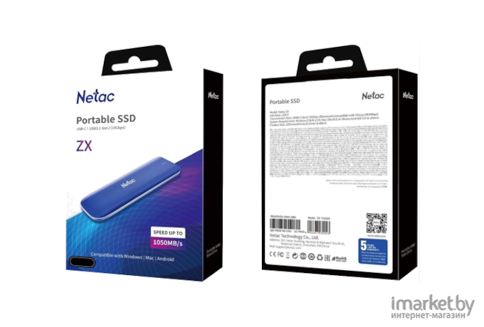 Внешний SSD Netac External ZX USB 3.2 [NT01ZX-001T-32BL]