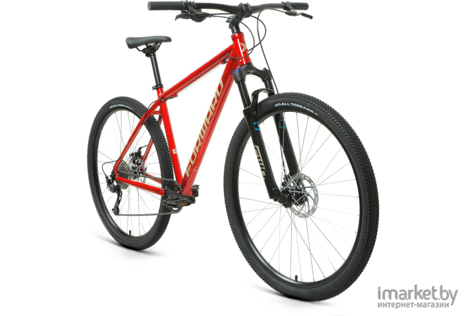Велосипед Forward Buran 29 2.0 DISC 19 красный/бежевый [RBKW1M399003]