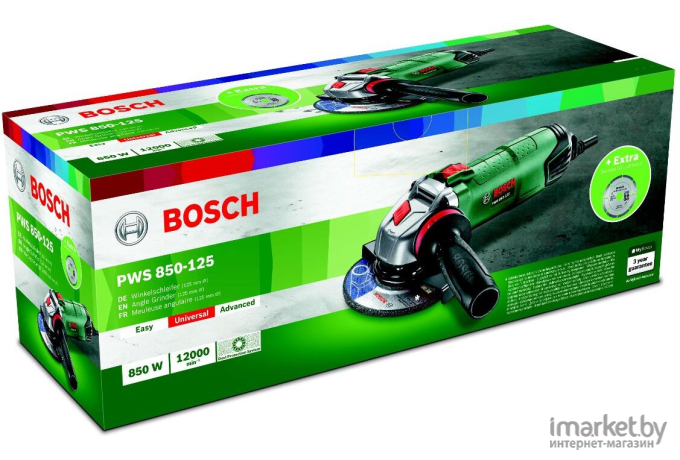 Угловая шлифмашина Bosch PWS 850-125 [06033A270B]