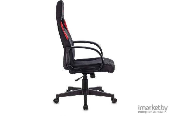 Офисное кресло Бюрократ Zombie Runner искусственная кожа черный/красный