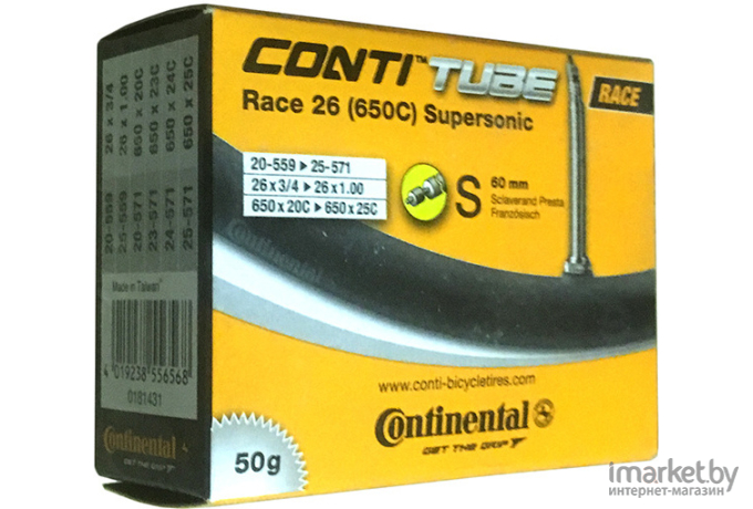Колесо Continental камера Race 26 Supersonic, S60, 20-571 / 25-599, велониппель [181431]