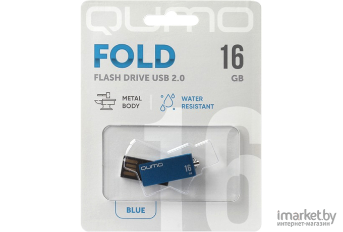 Usb flash QUMO 2.0 16GB Fold [QM16GUD-FLD-Blue]