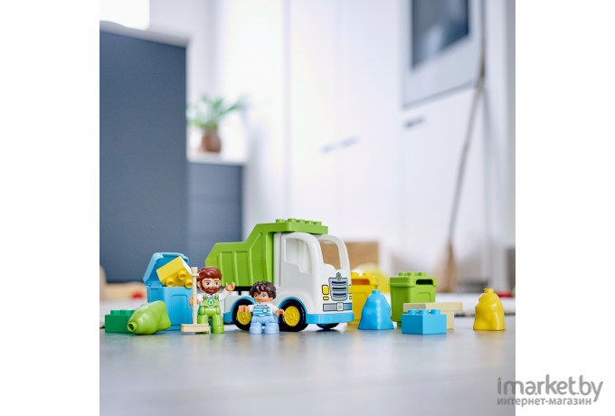 Конструктор LEGO DUPLO Мусоровоз и контейнеры для раздельного сбора мусора [10945]