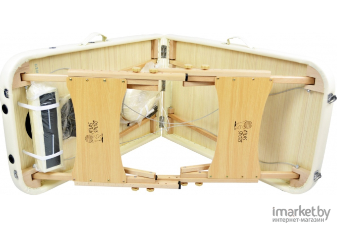 Стол массажный Atlas Sport складной 2-с 60 см деревянный без аксессуаров бежевый