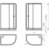 Душевая кабина Domani-Spa Delight 128 L белый/сатин матированное стекло [DS01D128LLWM00]
