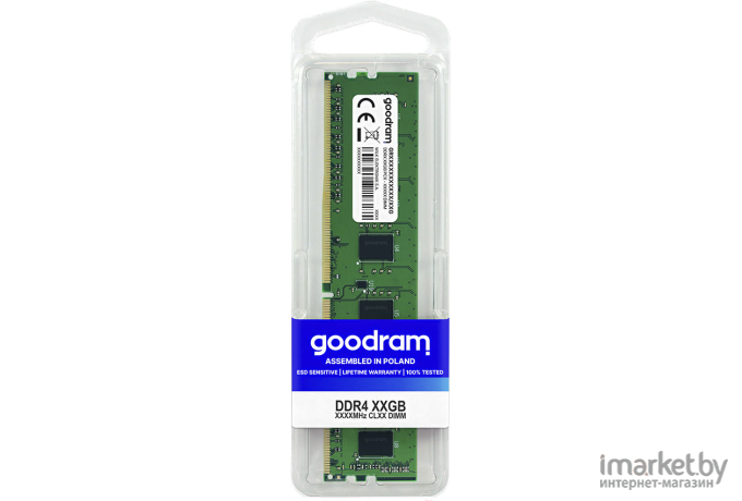 Оперативная память GOODRAM DDR4 16Gb PC4-25600 [GR3200D464L22/16G]
