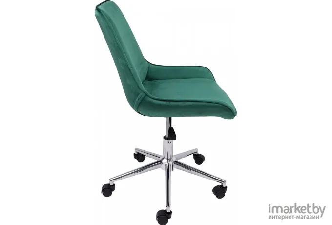 Офисное кресло AksHome Lumier поворотный зеленый велюр/хром