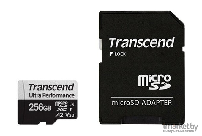 Карта памяти Transcend 256Gb - MicroSDXC 340S Class 10 UHS-I U3 V30 A2 [TS256GUSD340S]