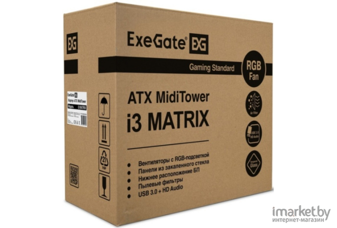 Корпус для компьютера ExeGate i3 MATRIX [EX289022RUS]