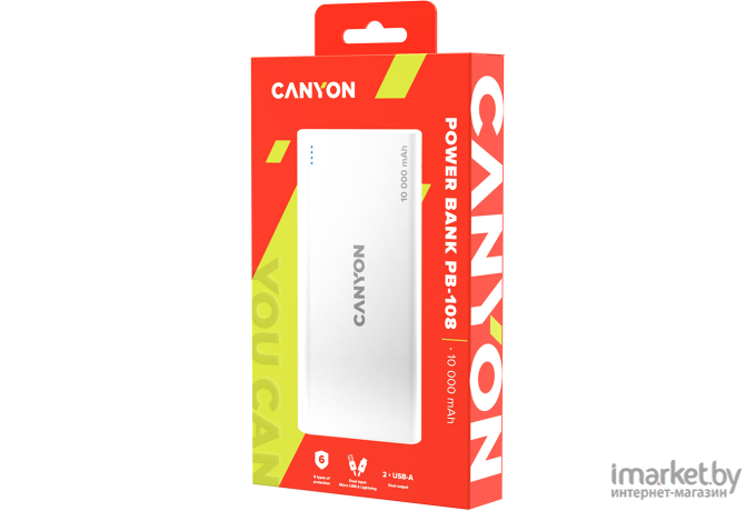 Портативное зарядное устройство Canyon CNE-CPB1008W