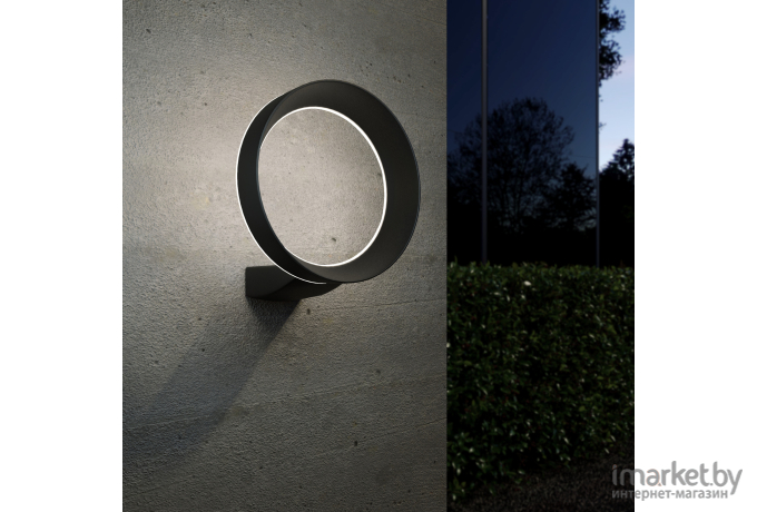 Уличный настенный светильник Elektrostandard 1710 Techno LED Ring черный