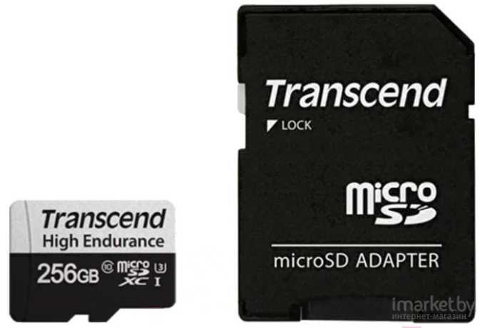 Карта памяти Transcend 256GB microSD w/ adapter [TS256GUSD350V]